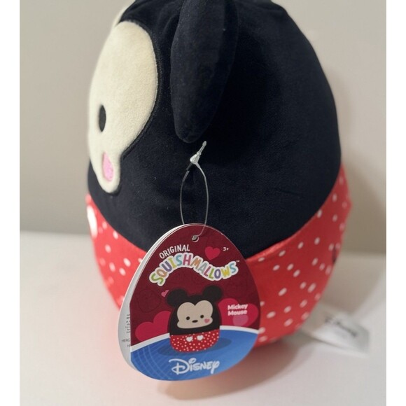 SQUISHMALLOWS Valentine's Day MICKEY MOUSE Disney 8" Plush w/Hearts - New - Picture 3 of 4
